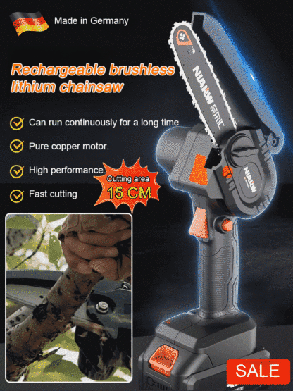 【Free trial】Outdoor logging cordless saw, can be used with one hand, powerful, long battery life