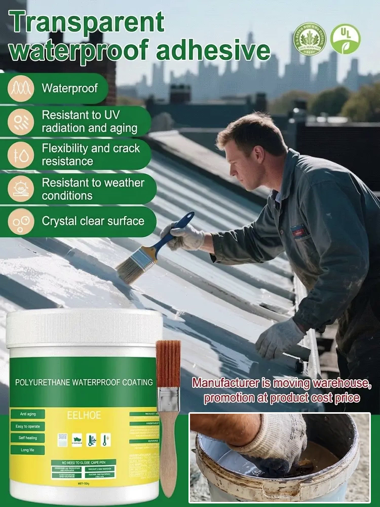 🎯Transparent Waterproof Adhesive💎｜20 Years Leak-Proof, Full Refund for Leaks