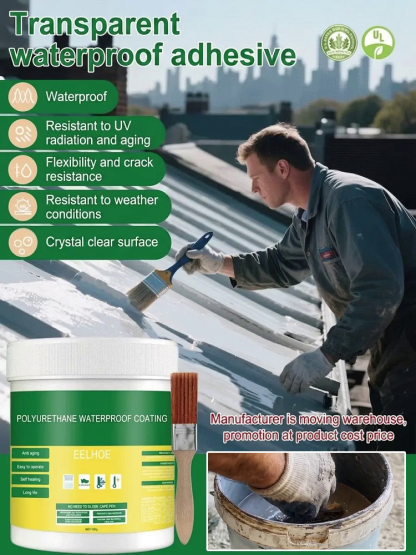 🎯Transparent Waterproof Adhesive💎｜20 Years Leak-Proof, Full Refund for Leaks