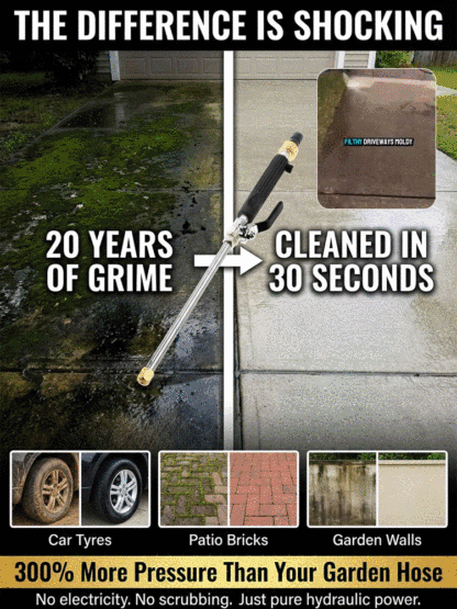 🚀Aircraft Carrier-Grade High-Pressure Cleaning Gun｜300% Pressure Increase・No Electricity Required・30-Second Stain Removal