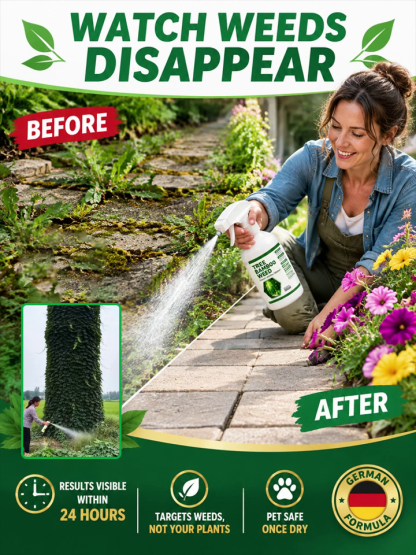 🌿Smart Selective Weed Killer, eliminates weeds down to the roots within hours with visible results in 24 hours⏱️