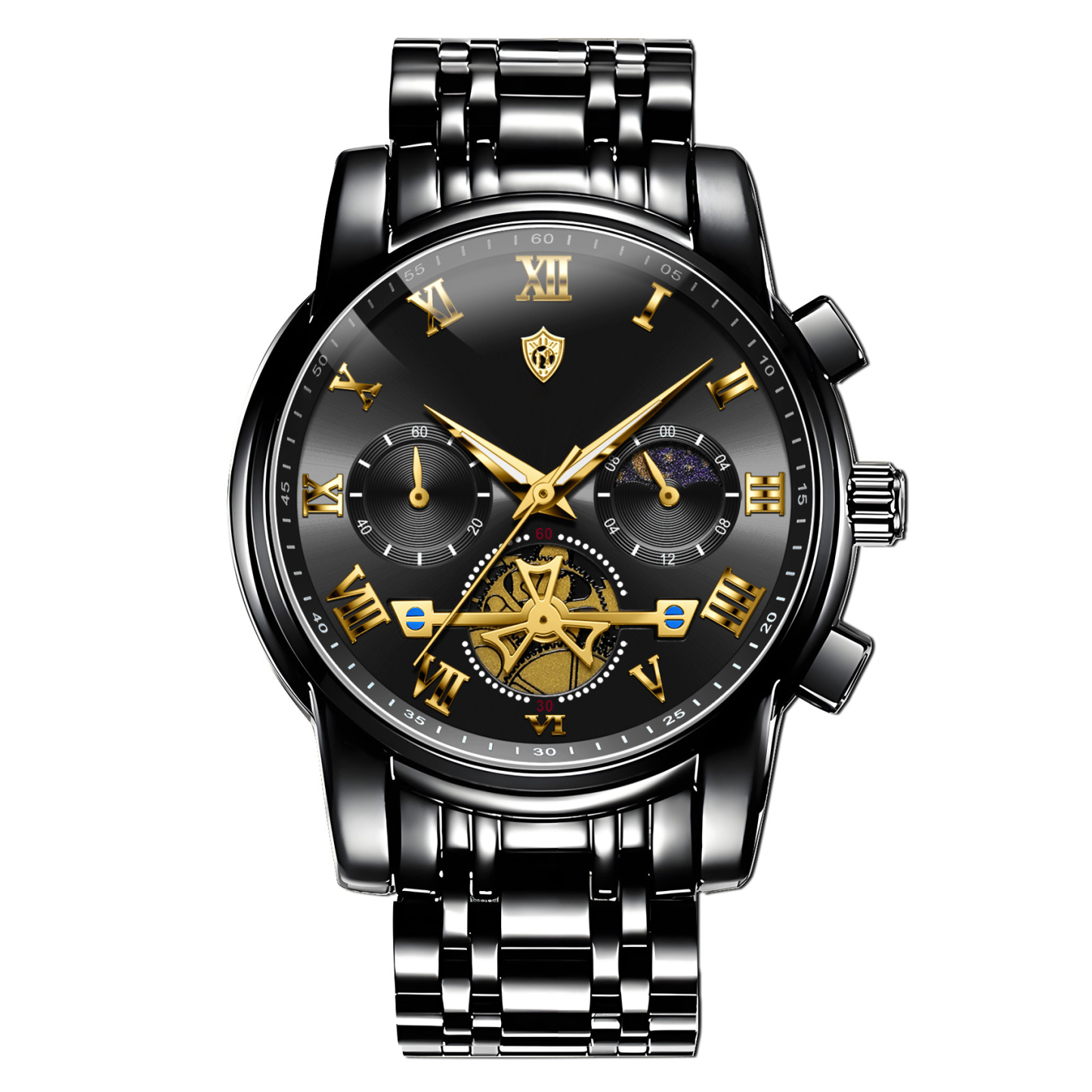 100-meter deep waterproof🌊, perfect for swimming and diving with no worries. Crafted with aerospace-grade stainless steel body🪙 and sapphire crystal watch lens💎, it features outstanding wear & scratch resistance, staying brand new for a decade.