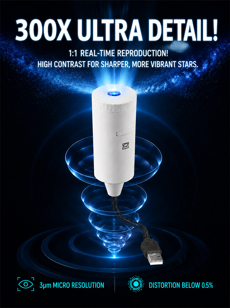 HD Galaxy Projector - 2M+ Lens for Vivid Moon & Galaxy Views