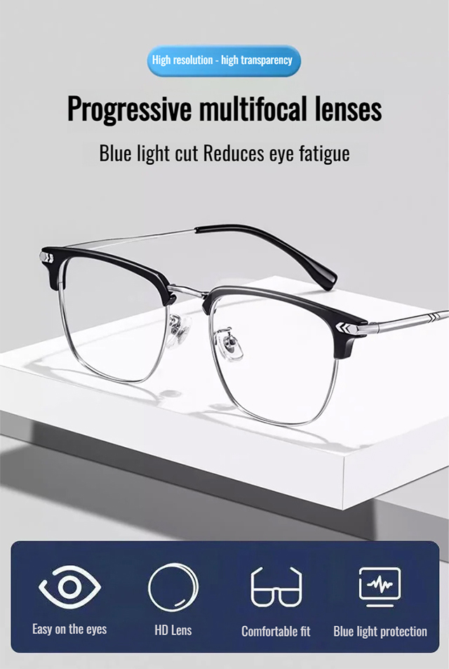 Auto-Zoom Blue Light Reading Glasses - Blocks 99.9% of Harmful Blue Light
