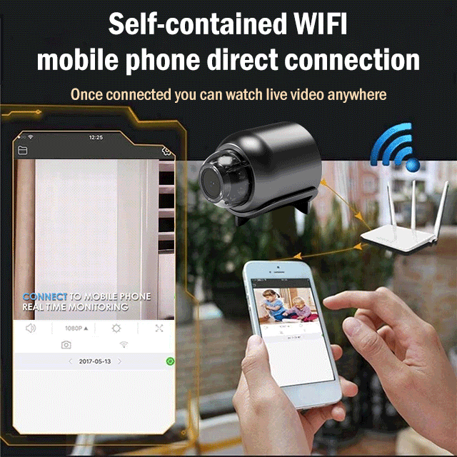 ✅🤖Ultra-clear wireless WiFi camera for discreet monitoring, monitor scene dynamics anytime, anywhere💫