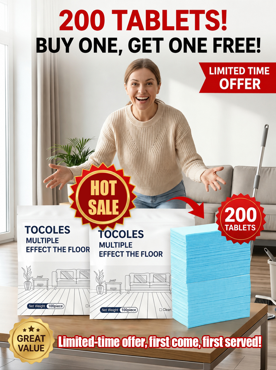 💦1-Second Instant Dissolving All-Purpose Home Floor Cleaning Sheets: Soak and wipe for effortless, rapid cleaning.