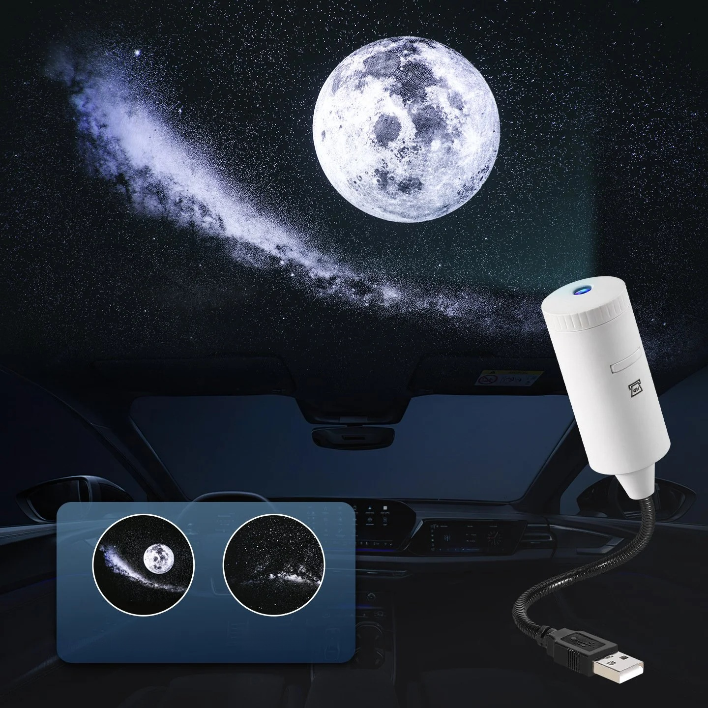 🔍 2M+ HD Lens, Vivid Projection of Moon & Galaxy