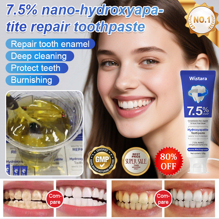 No More High Dental Bills! New 7.5% Nano-Hydroxyapatite Toothpaste Repairs Enamel