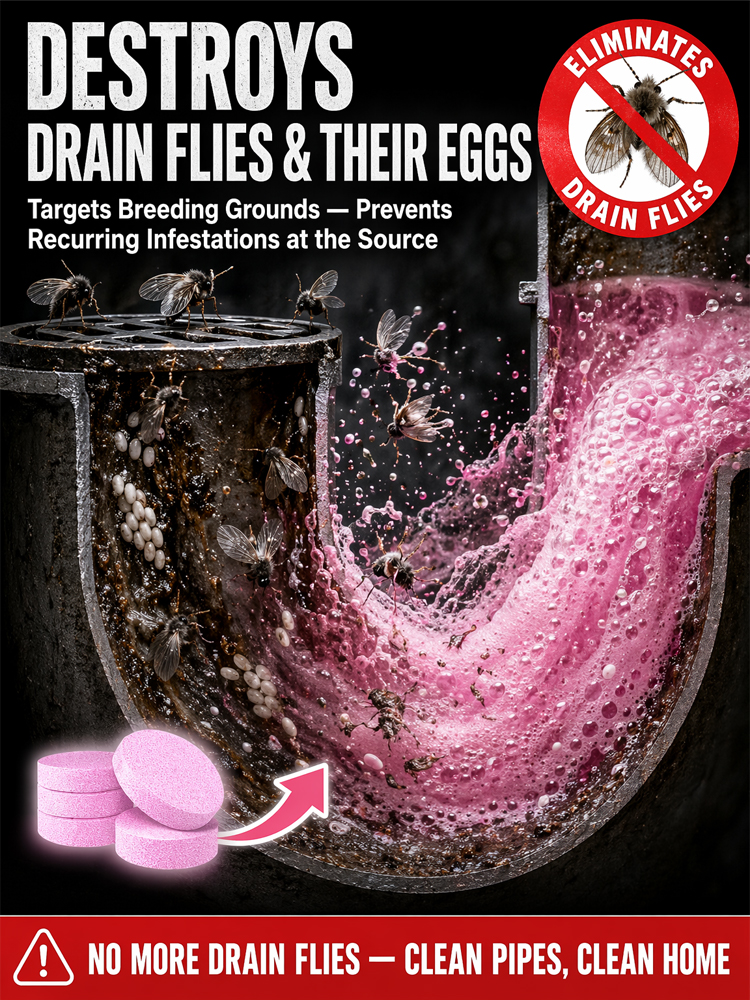 Drain fly control illustration