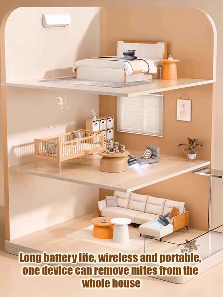 【Free trial】Kill 100% Mites & 99.9% Bacteria💯! Cordless household UV dust mite and sterilizing vacuum cleaner