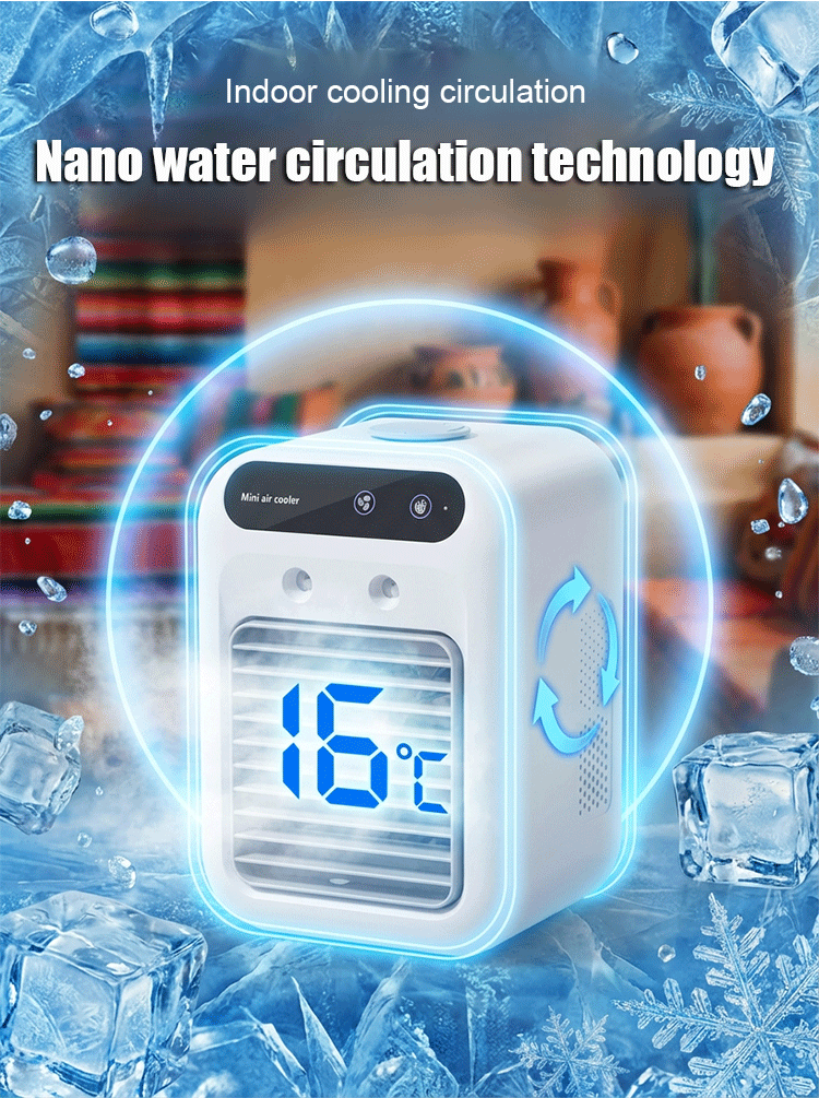 Desktop Air Cooler Fan - Portable Cooling Fan with Humidifier & Mist Function
