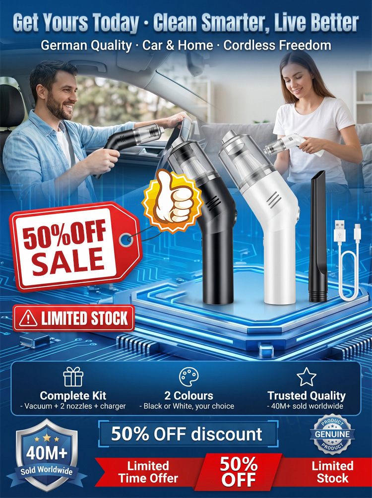 Smart Sensor Wireless Vacuum Cleaner - Super Suction Handheld Portable Cleaner