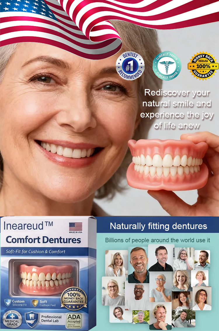 Premium Full Dentures - Comfortable Complete Tooth Replacement Set
