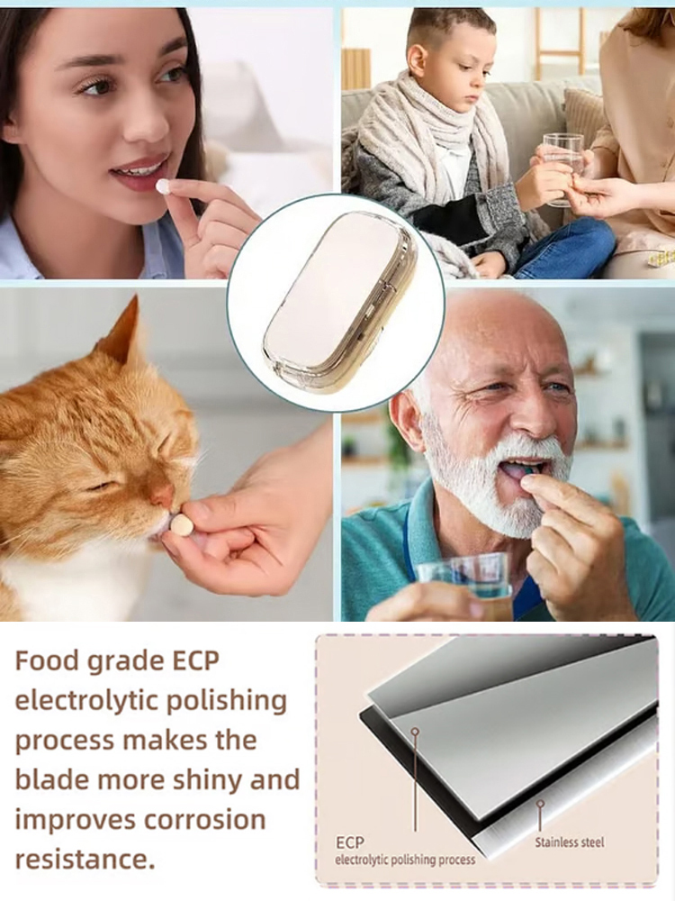 [Second item free 🥳] Portable tablet cutter, cuts pills in 1 second 🥰, accurately dispenses pills 👌