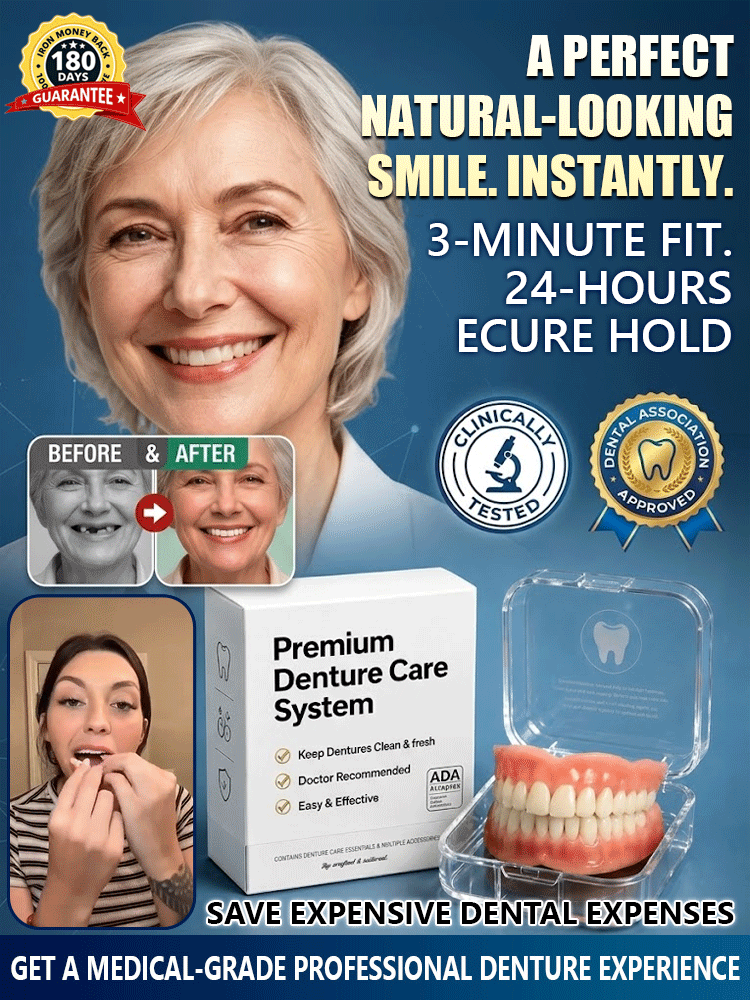 🦷 Direct from the lab: Professional-grade denture kit, instantly regain a natural and perfect smile. Save thousands in exorbitant clinic fees.