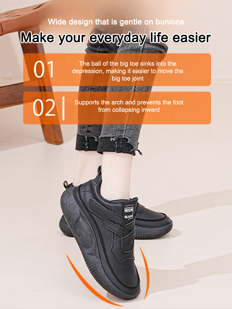 Recommended by renowned orthopedic surgeons: Velcro-fastened, high-top shoes with a thick sole🥰