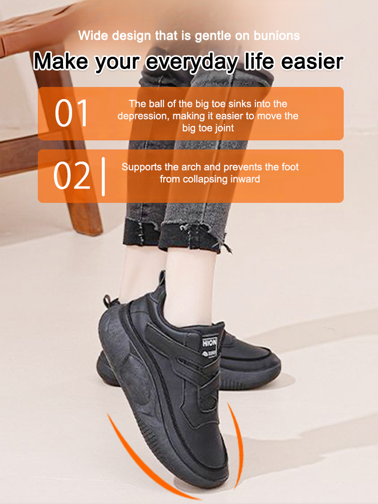 Recommended by renowned orthopedic surgeons: Velcro-fastened, high-top shoes with a thick sole🥰