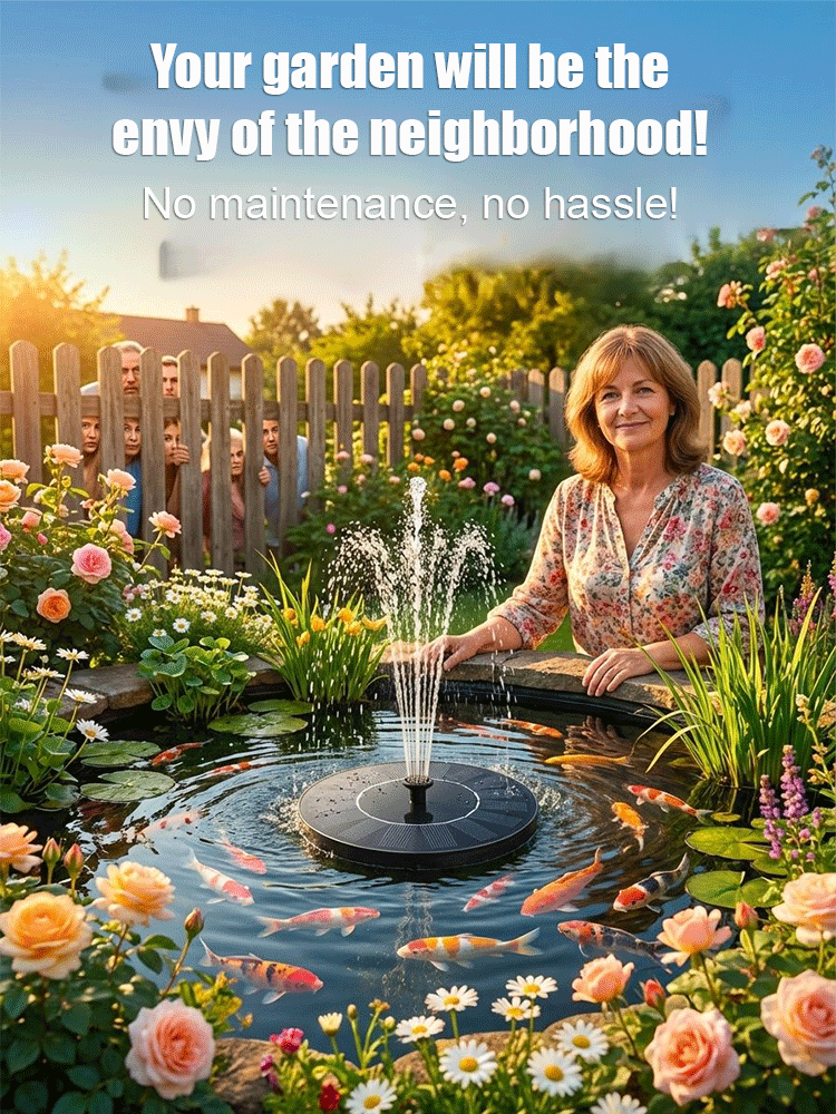 🔆Solar-powered Floating Fountain, No Electricity Required, Rainproof