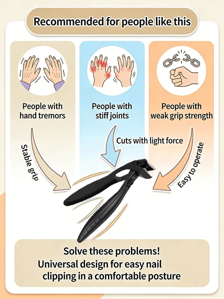 ✂️Ergonomic, Effort-Saving Nail Clippers | Doctor Recommended, Easy Grip, Suitable for Thick Nails