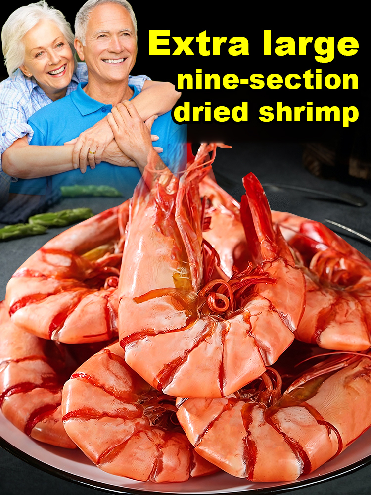 Extra-large dried grilled shrimp, ready to eat.