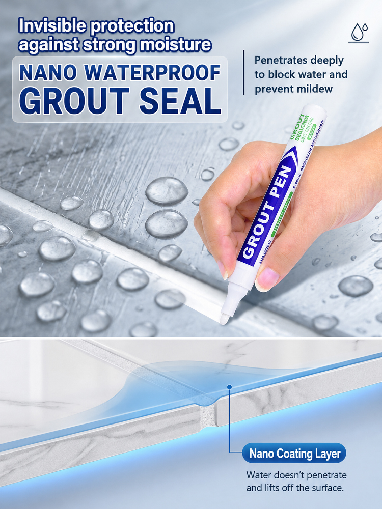 💸 Stop paying for professional tile repairs! 🧱 Make ugly, moldy grout look brand new in seconds ⚡✨