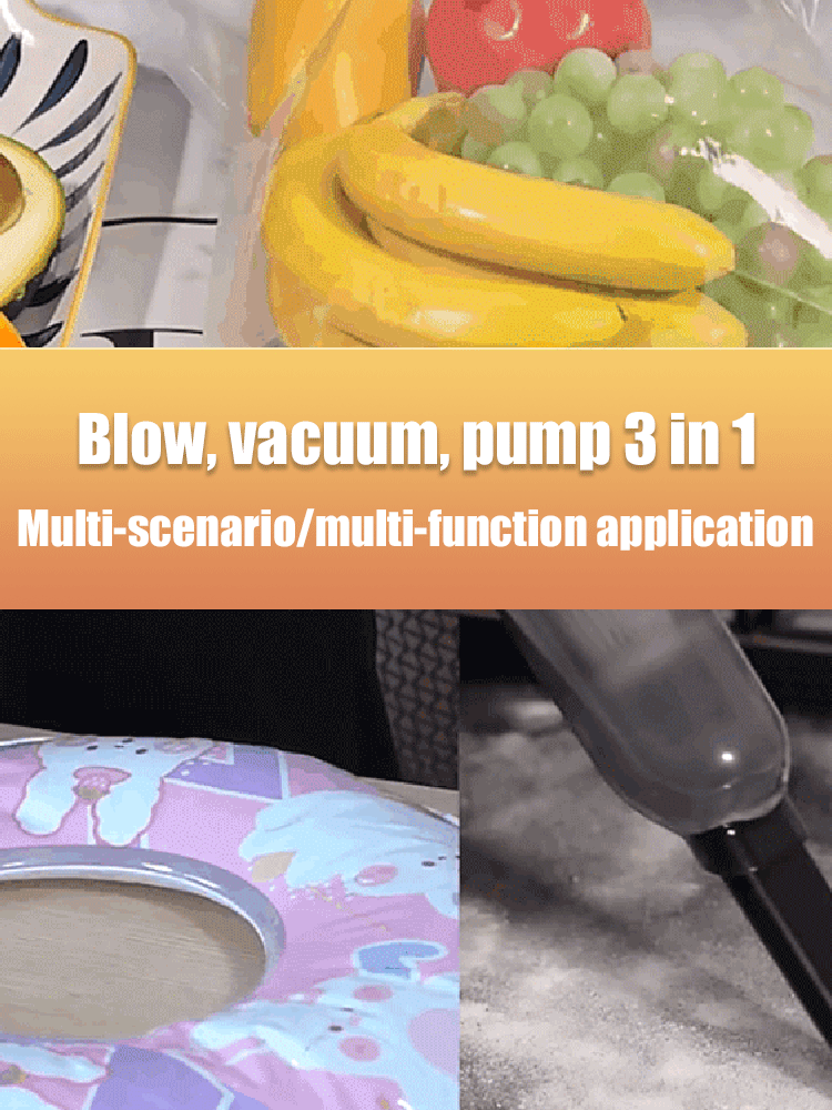 Wireless High-Suction Vacuum Cleaner 🌀: Integrates four functions - vacuuming 🧹, blowing 💨, inflating ⚡, and flushing 💧, meeting multi-scenario cleaning needs for both car and home 🚗🏠.