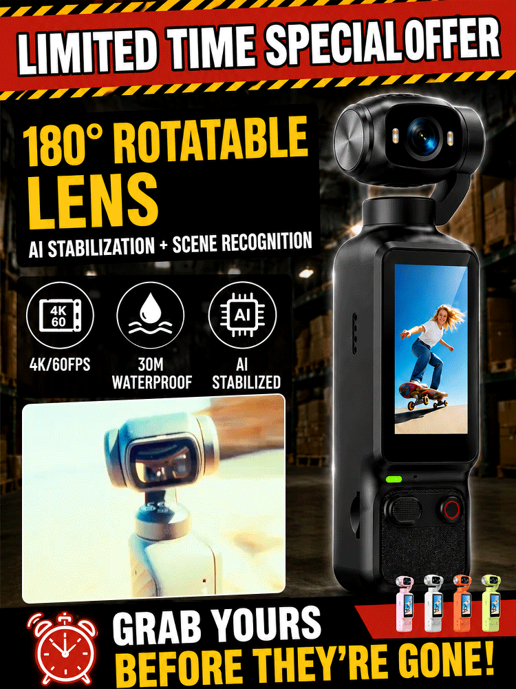 📸180° Lens Rotation Portable Smart Outdoor Video Recorder