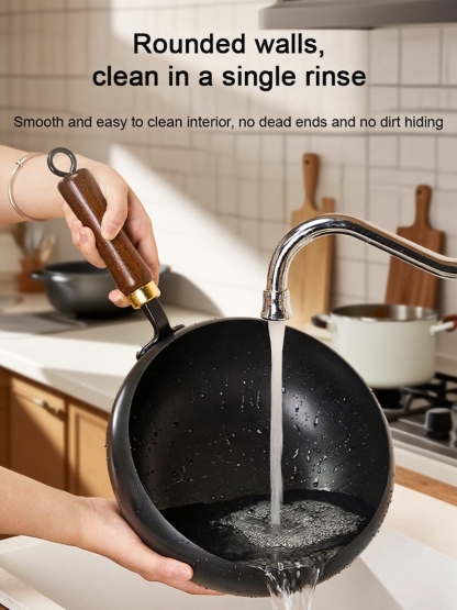 🍳99.9% High-Purity Iron Uncoated Non-Stick Pan💫 Hand-Forged by a 50-Year-Old Blacksmith🔨