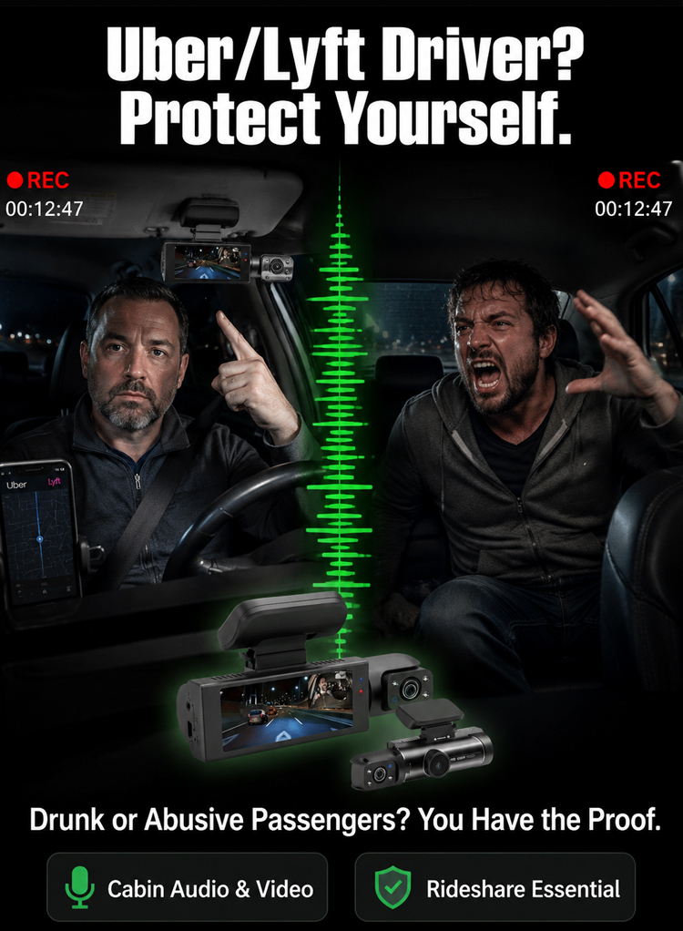 Panoramic Dash Cam - Wide-Angle Driving Safety Camera