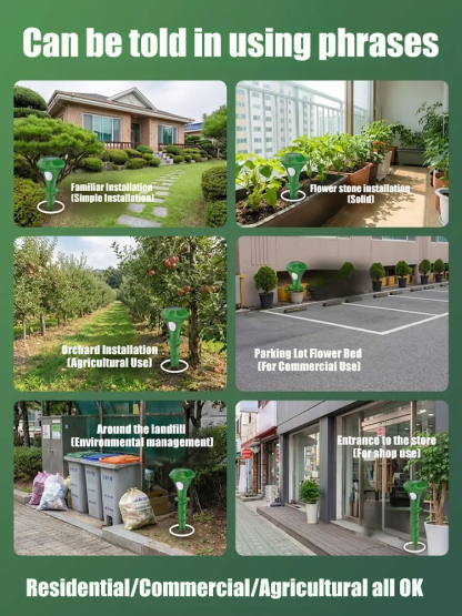 🌞Solar-Powered Ultrasonic Rats and Animals Repellent for Outdoors, Waterproof, Fully Automatic