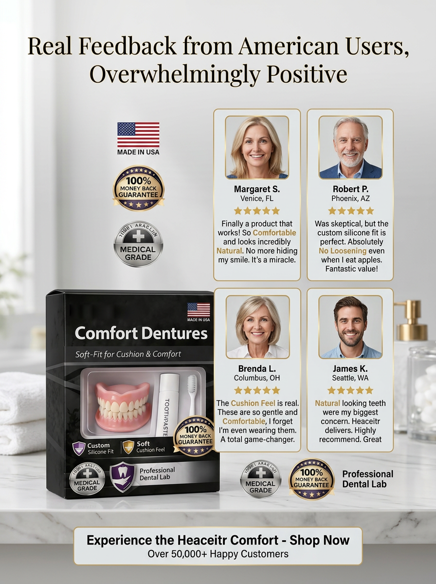 【🦷Buy One Get One Free】Medical-Grade Denture Set✨Hospital-Quality, Safe, Comfortable, and Perfectly Fitting!