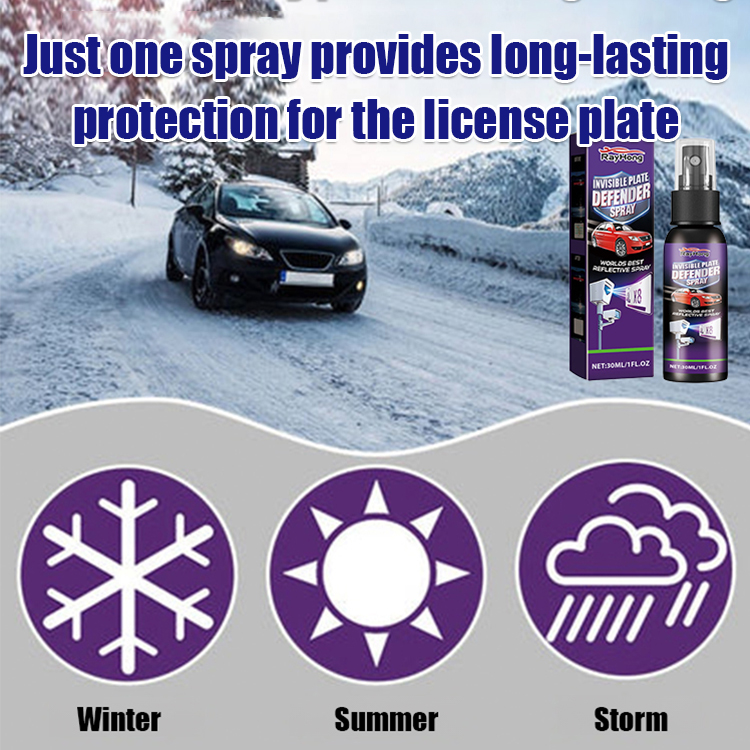 Scientifically certified nanocrystal coating, invisible license plate spray to prevent traffic tickets