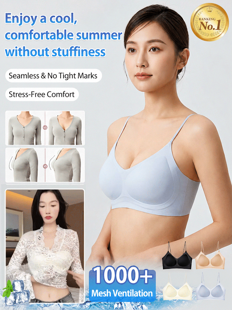 【Buy One Get One Free】👙 Wire-free push-up for a stunning, lifted silhouette; fits like a second skin with zero digging marks 😍 Extreme "40°C-proof" cooling sensation.