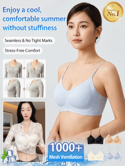 【Buy One Get One Free】👙 Wire-free push-up for a stunning, lifted silhouette; fits like a second skin with zero digging marks 😍 Extreme "40°C-proof" cooling sensation.