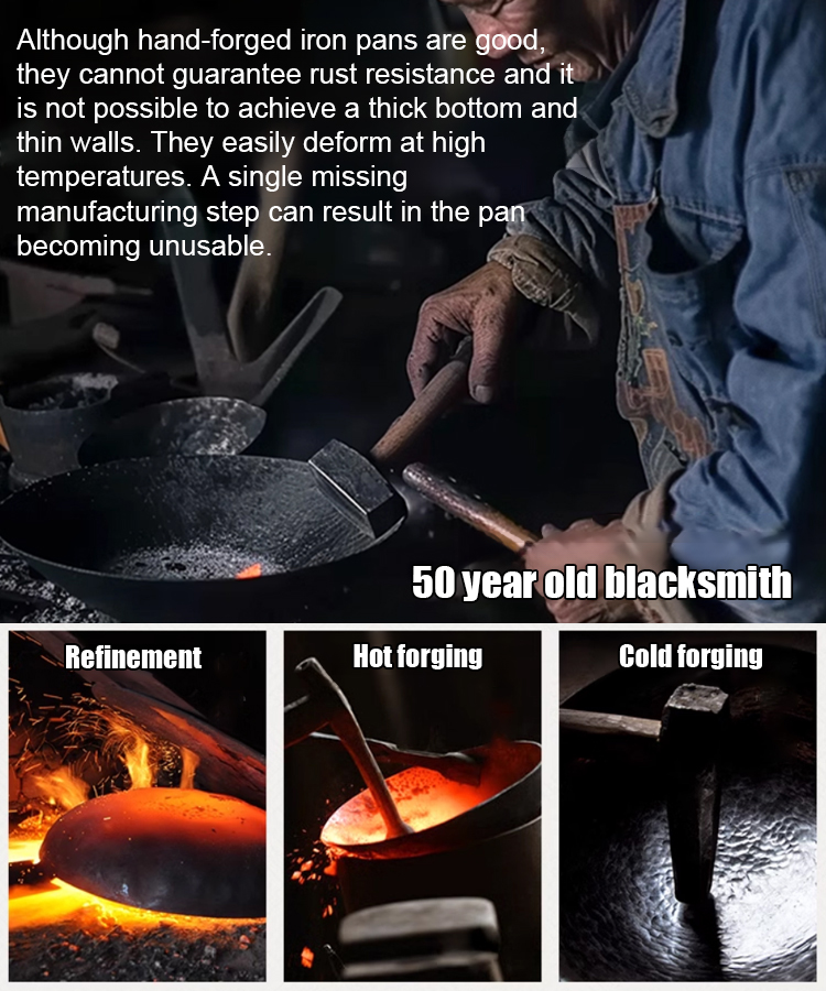 Big-bellied iron pot cooking artifact, no coating risks