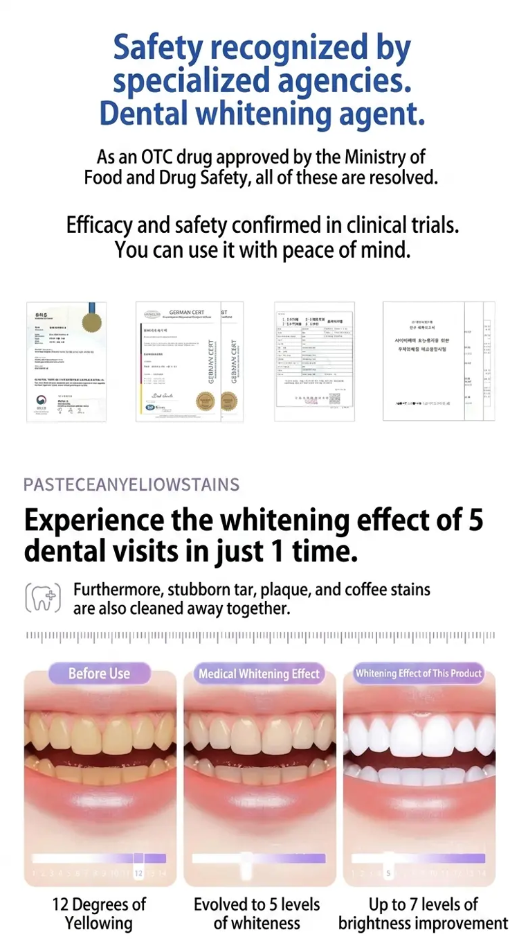 Teeth Whitening Solution - Brighter Smile in 7 Days, Stain Removal in 30 Minutes