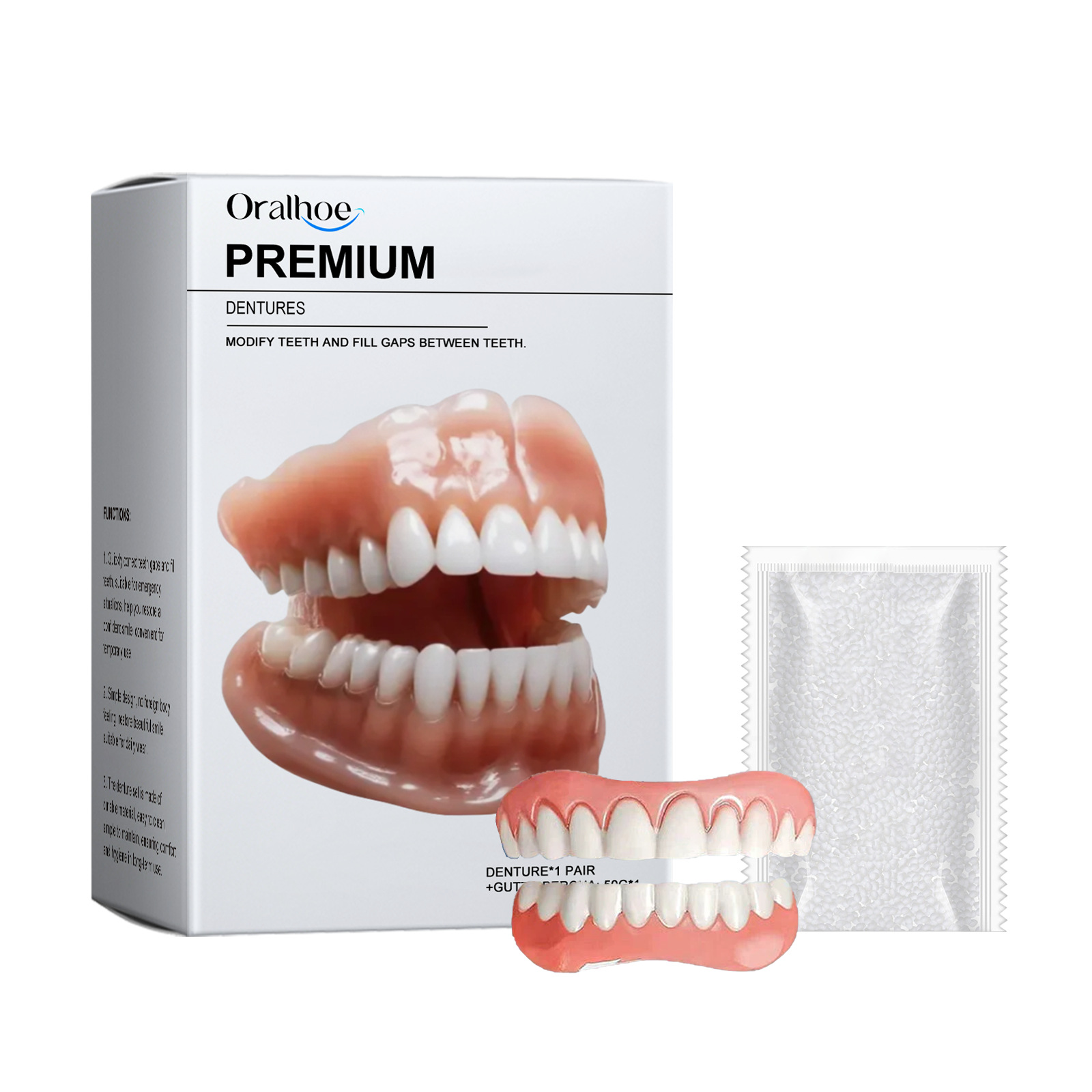🦷Perfect Smile Denture Set, give you white and neat teeth in 1 second, increase your confidence 100 times🤩