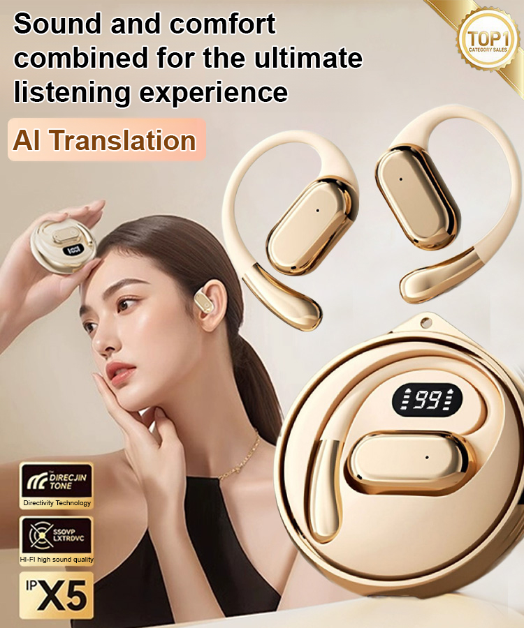 👂Bluetooth Smart Translation Earphones, 🎧CES Innovation Award Winner, Instant Translation of 144 Languages