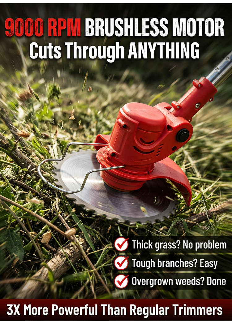 Ultra-Light Alloy-Blade Trimmer - Quick-Cut Lawn & Garden Grass Trimming Tool