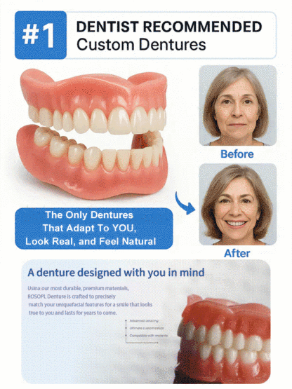 【🦷Buy One Get One Free】Medical-Grade Denture Set✨Hospital-Quality, Safe, Comfortable, and Perfectly Fitting!