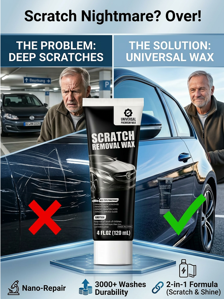 【Save $1200 on exorbitant car repair costs】🚘️ No-polishing, non-destructive car scratch repair and sealing wax