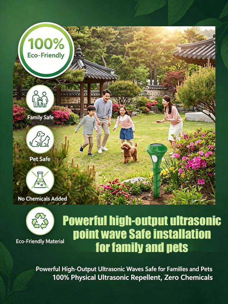 🌞Solar-Powered Ultrasonic Rats and Animals Repellent for Outdoors, Waterproof, Fully Automatic