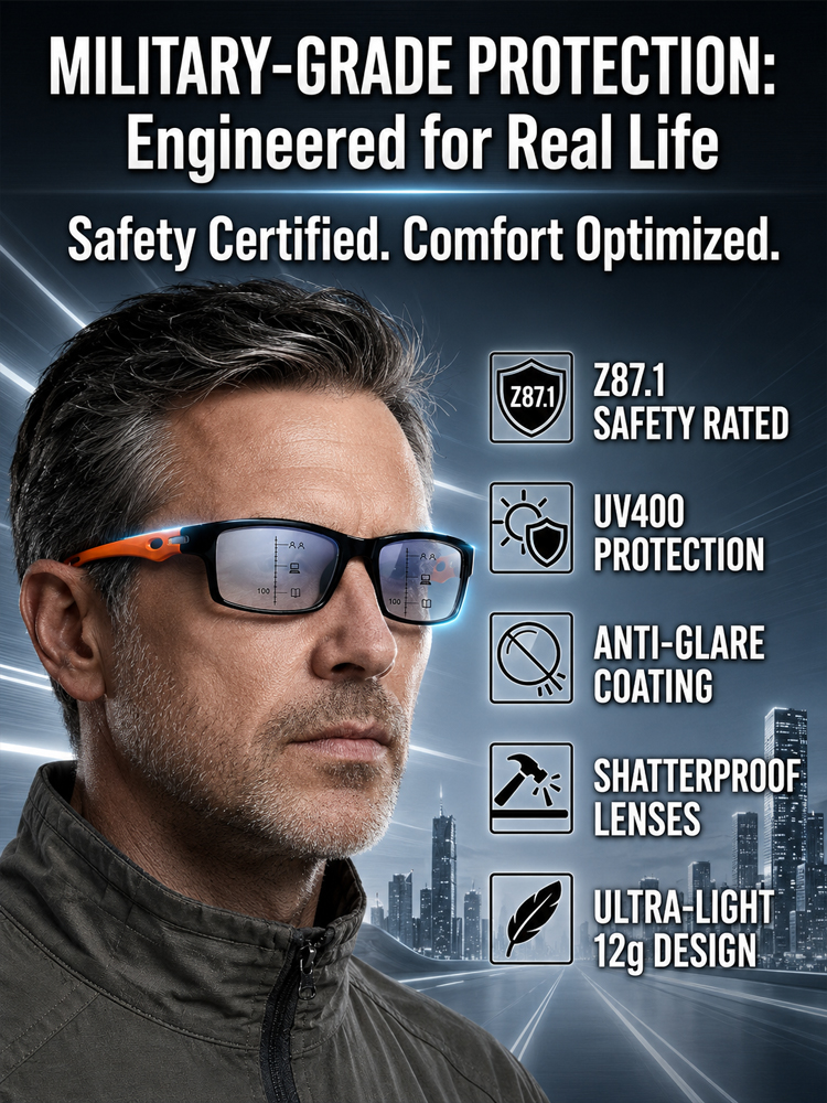 ✅ Stop swapping glasses forever! One pair for seamless vision and instant sun protection.
