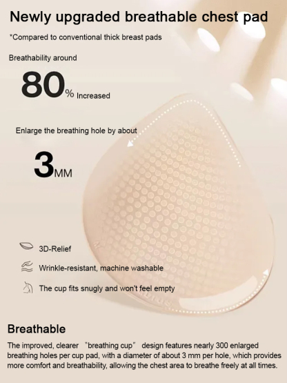 Wire-free, anti-sagging, adjustable bra, invisible and traceless, gathers and collects side breasts