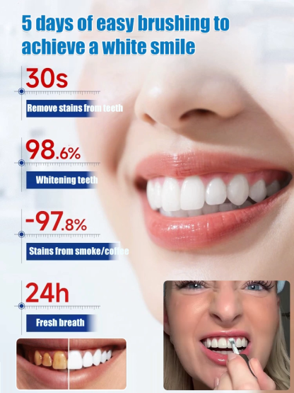 1 brush = instant whiteness ✨! Gentle & delicate formula, enamel-safe 🦷, no heavy feeling during use