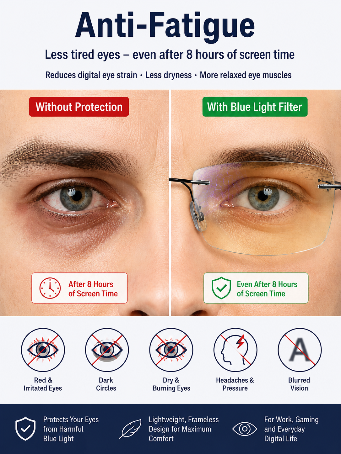 Smart Progressive Glasses - Clear Vision at Every Distance & Light Condition