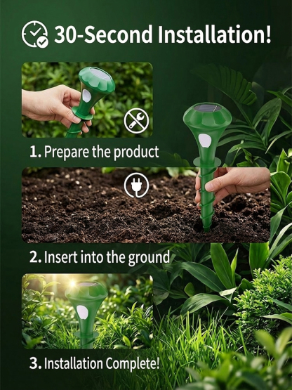 🌞Solar-Powered Ultrasonic Rats and Animals Repellent for Outdoors, Waterproof, Fully Automatic