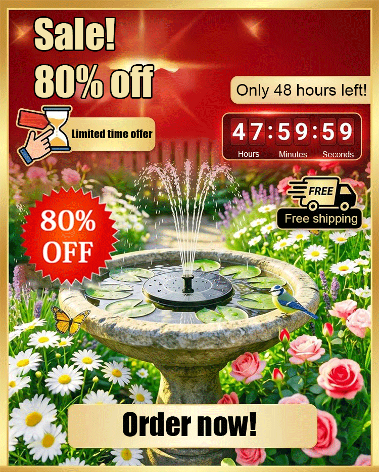 Solar Floating Fountain - Rainproof No-Electricity Garden Water Feature Pump