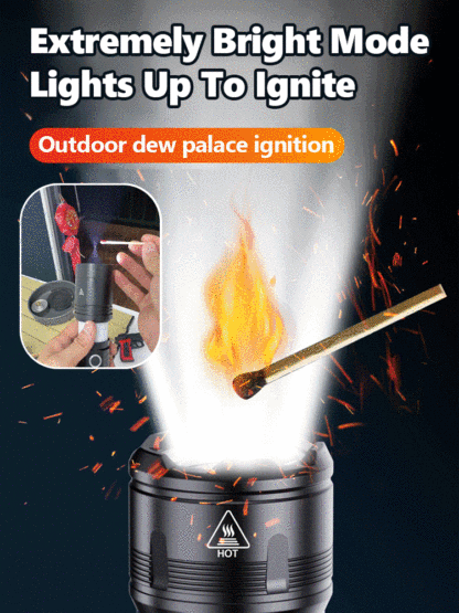 🔥 High-Power Tactical Flashlight | 1000m Long Range, Window-Breaking, Waterproof, Fast Charging, Long Battery Life 🌟