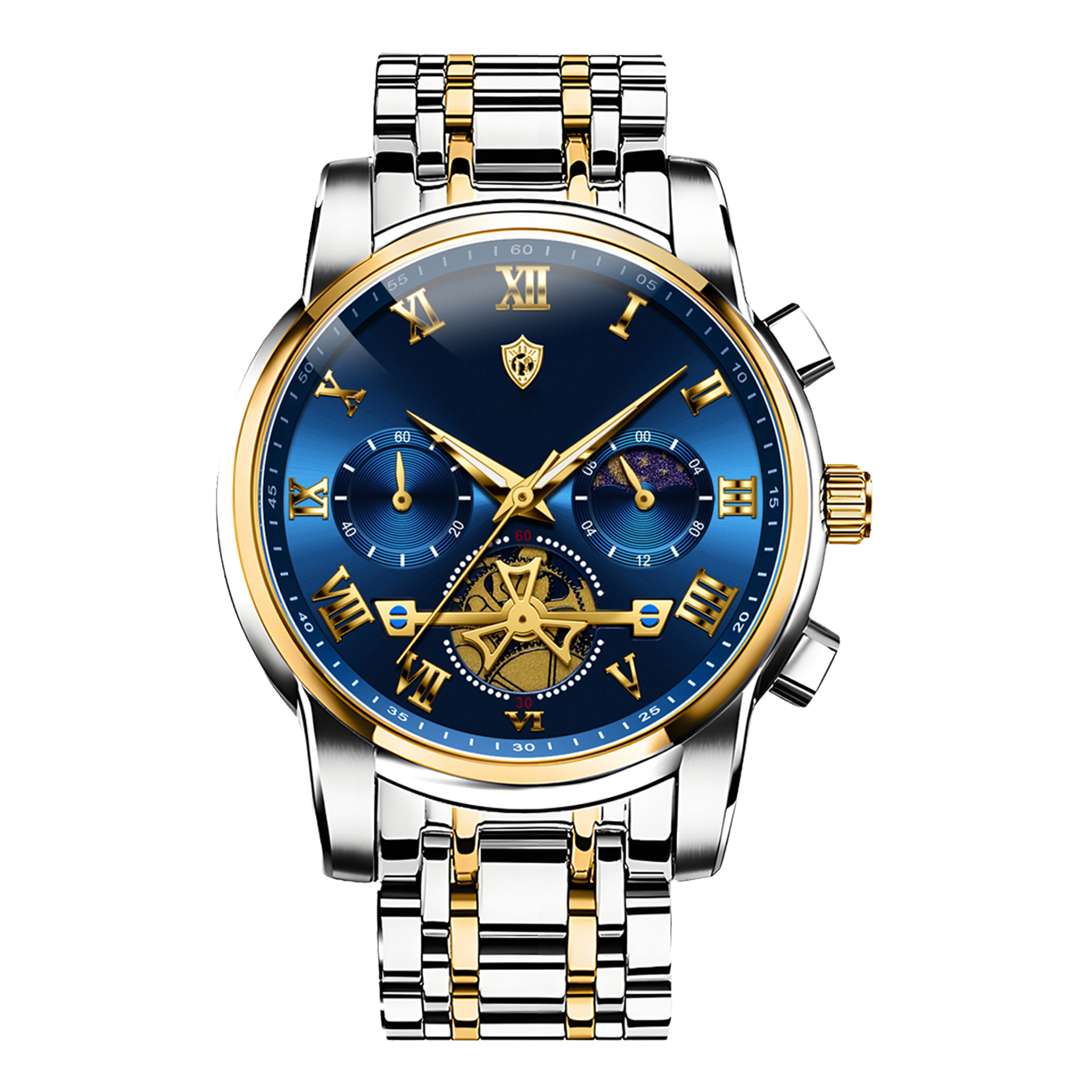 100-meter deep waterproof🌊, perfect for swimming and diving with no worries. Crafted with aerospace-grade stainless steel body🪙 and sapphire crystal watch lens💎, it features outstanding wear & scratch resistance, staying brand new for a decade.